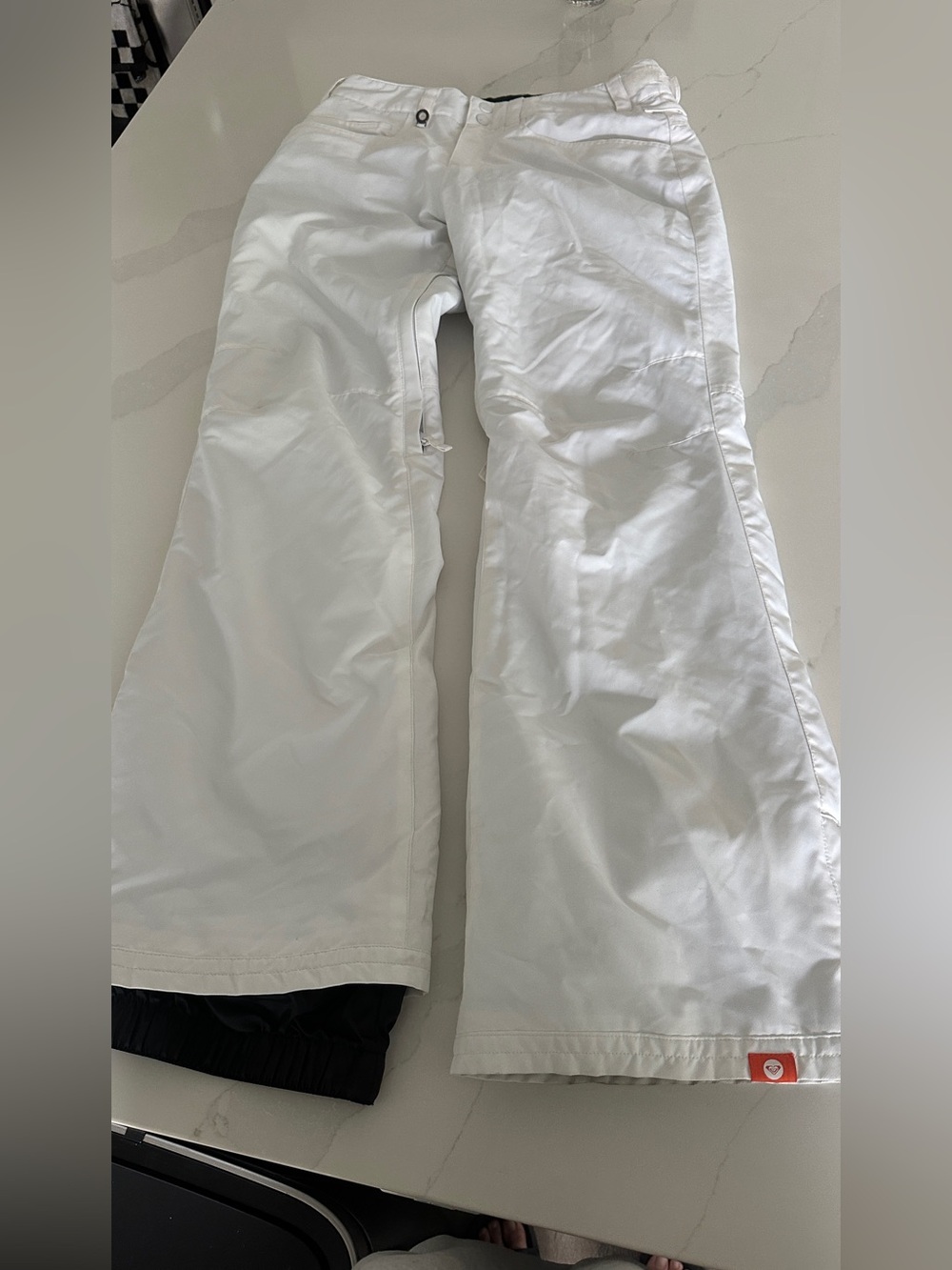 Roxy White and Black Ski Pants